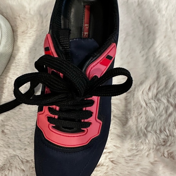 Prada Navy and Pink Sneakers - Picture 2 of 5